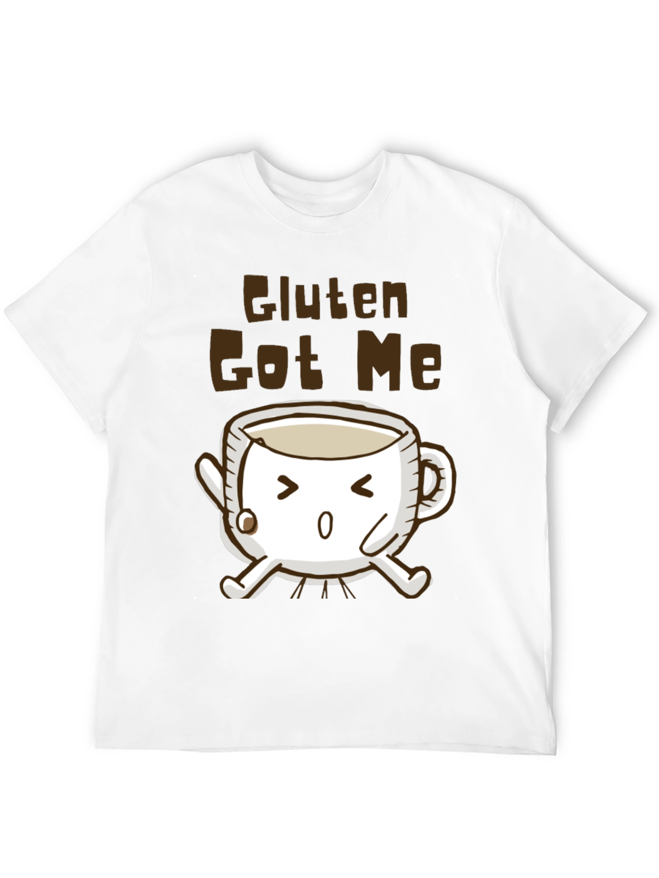 Gluten Got Me Mug Cartoon T-Shirt