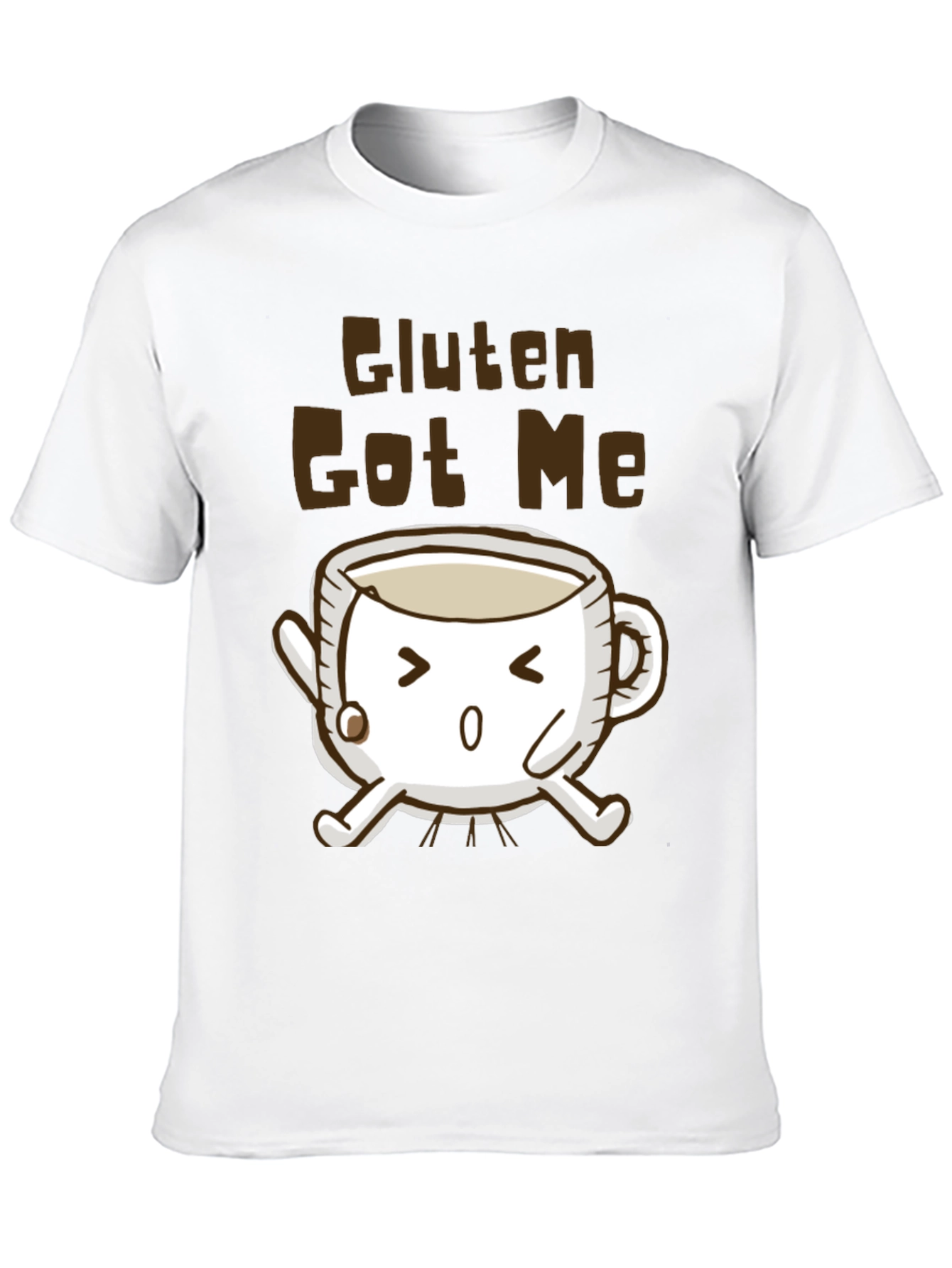 Gluten Got Me Mug Cartoon T-Shirt