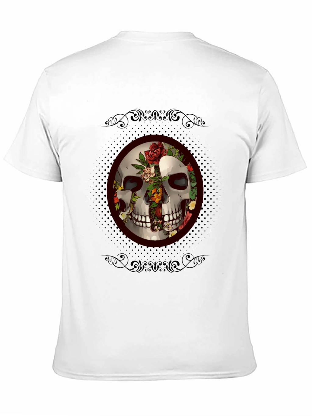 Skull & Roses Graphic Tee - Edgy Style