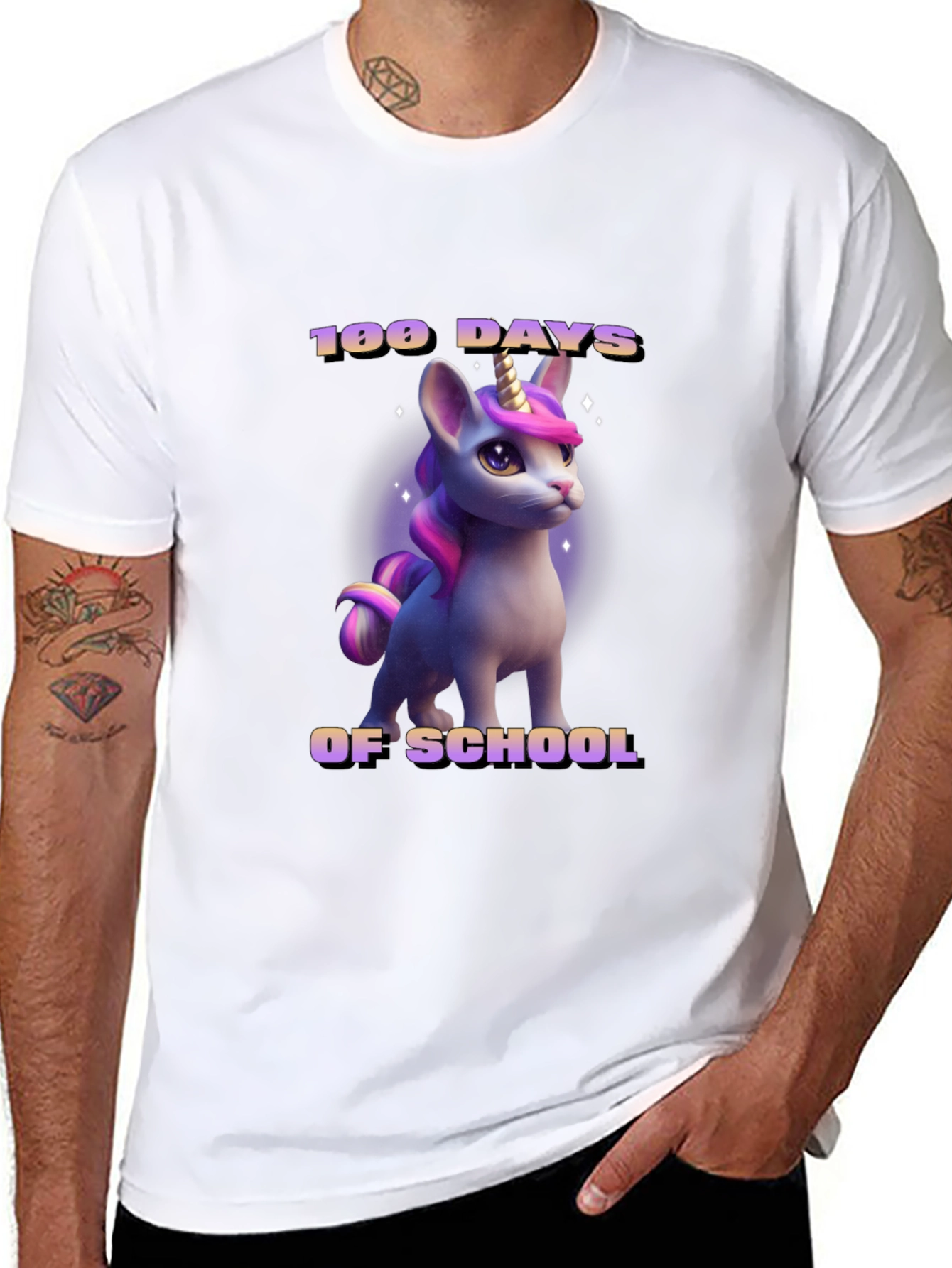 100 Days of School Unicorn T-Shirt