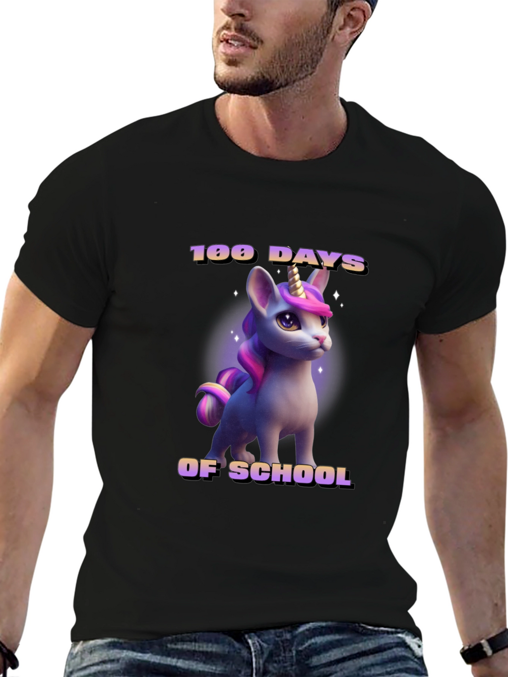 100 Days of School Unicorn T-Shirt