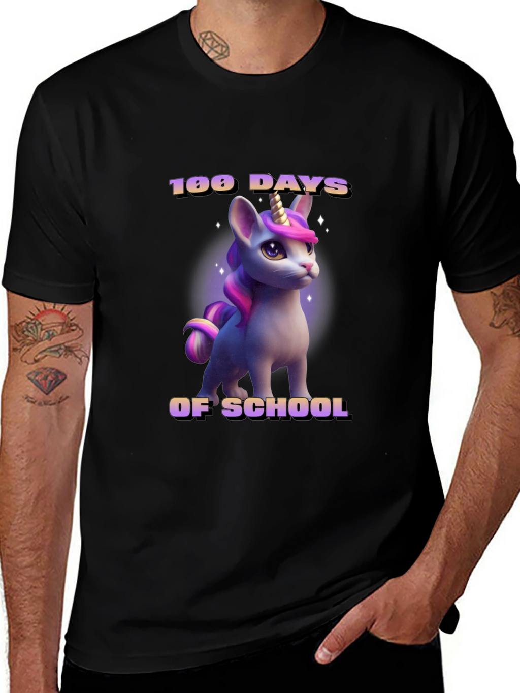 100 Days of School Unicorn T-Shirt