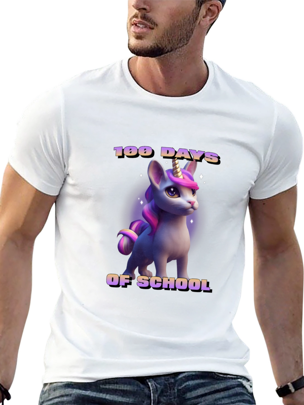 100 Days of School Unicorn T-Shirt