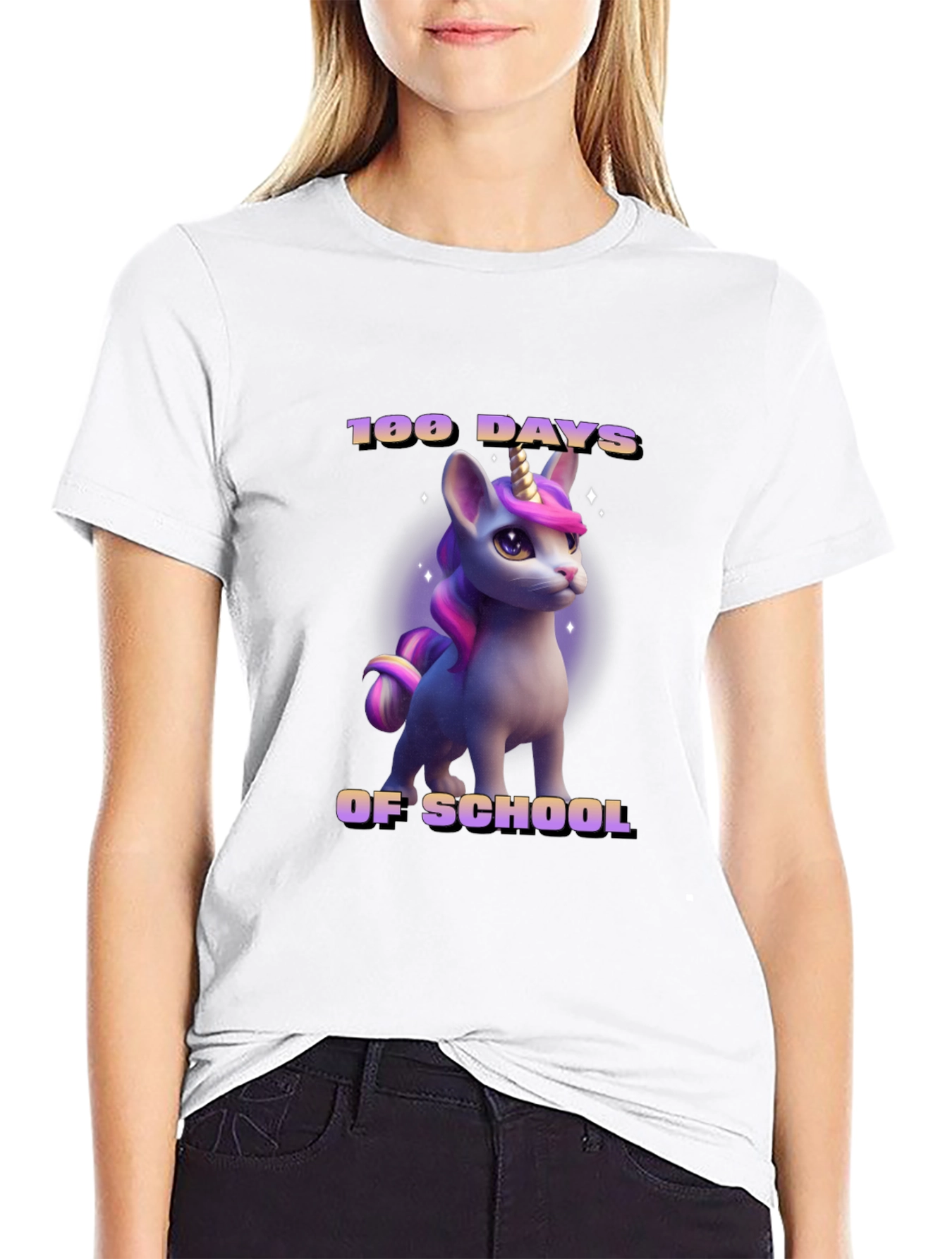 100 Days of School Unicorn T-Shirt
