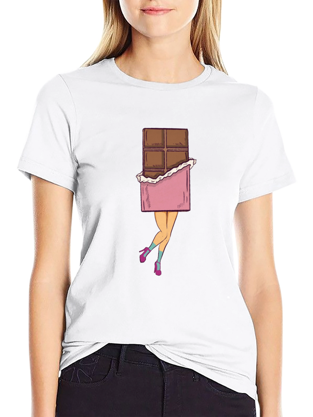 Chocolate Bar Legs Graphic T-Shirt