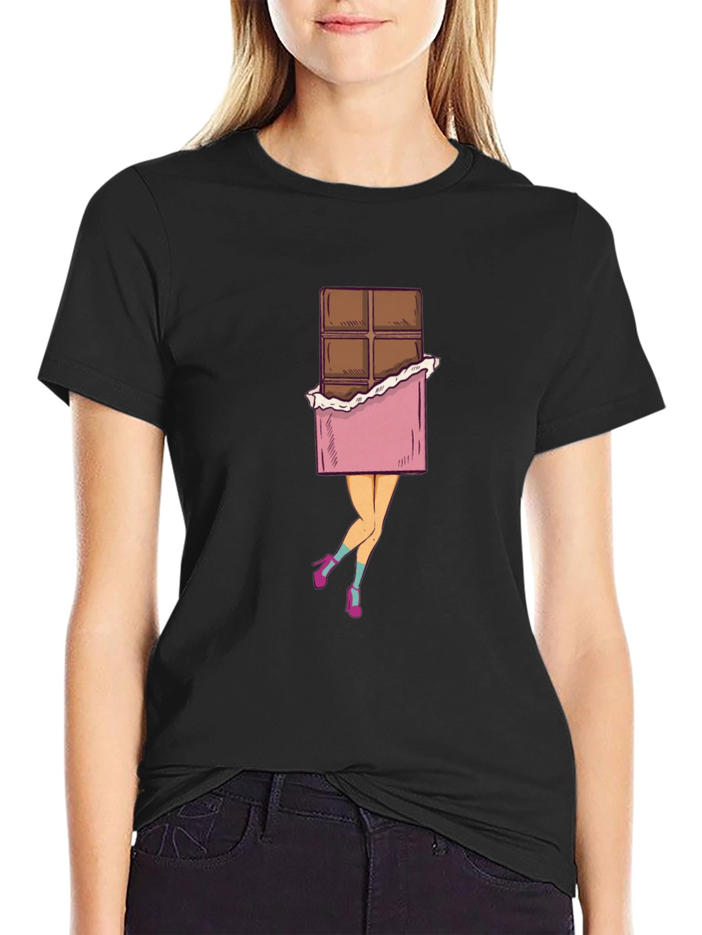 Chocolate Bar Legs Graphic T-Shirt