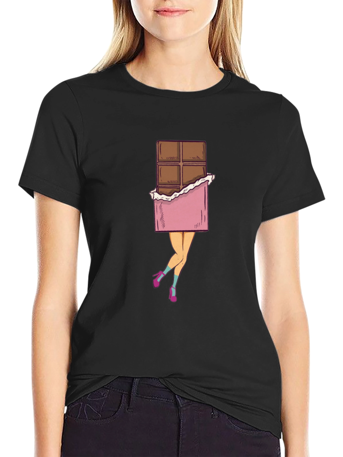 Chocolate Bar Legs Graphic T-Shirt