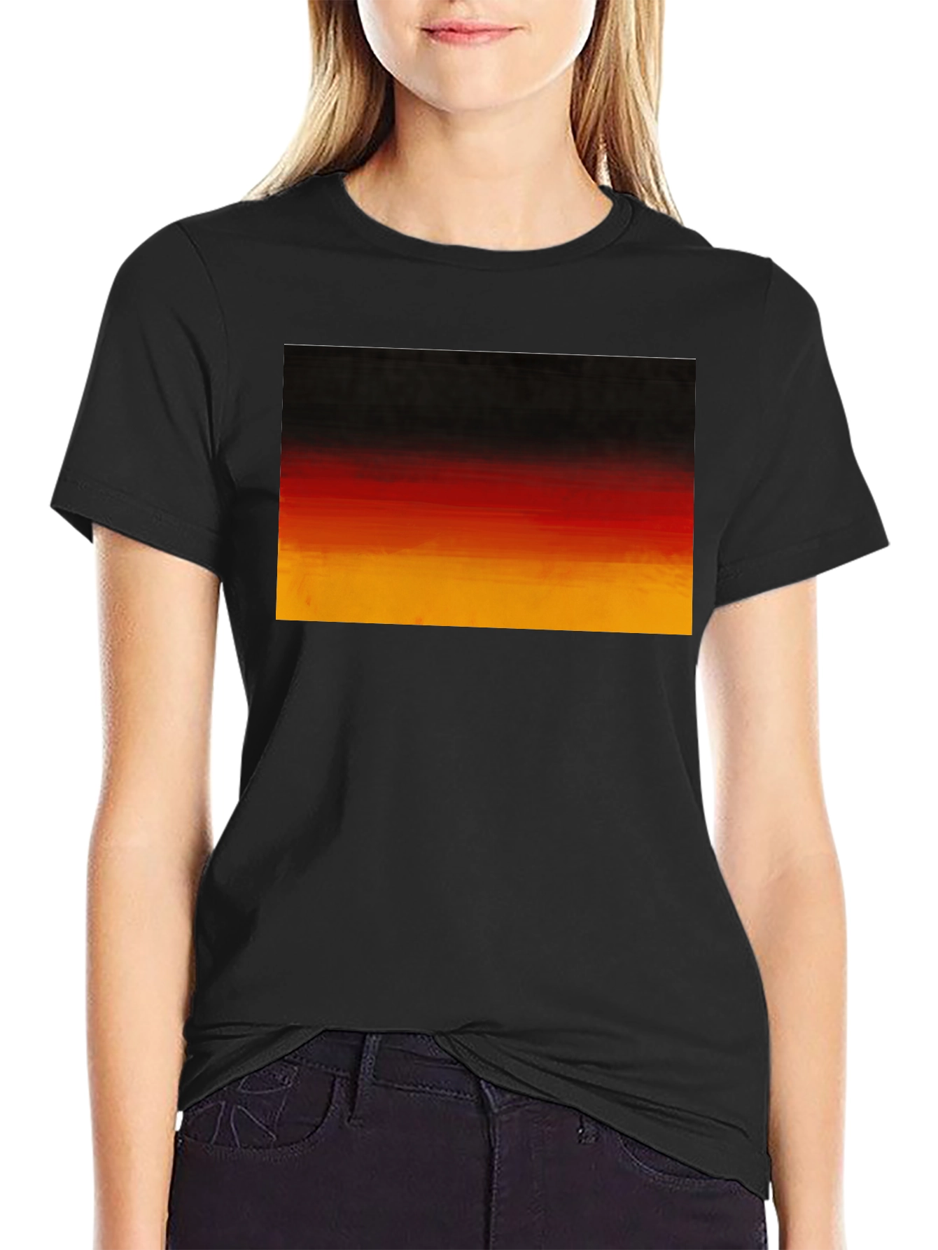 Germany Flag Colors T-Shirt | Black
