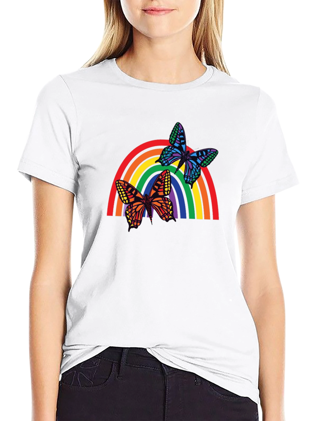 Rainbow Butterfly Graphic T-Shirt - Unisex