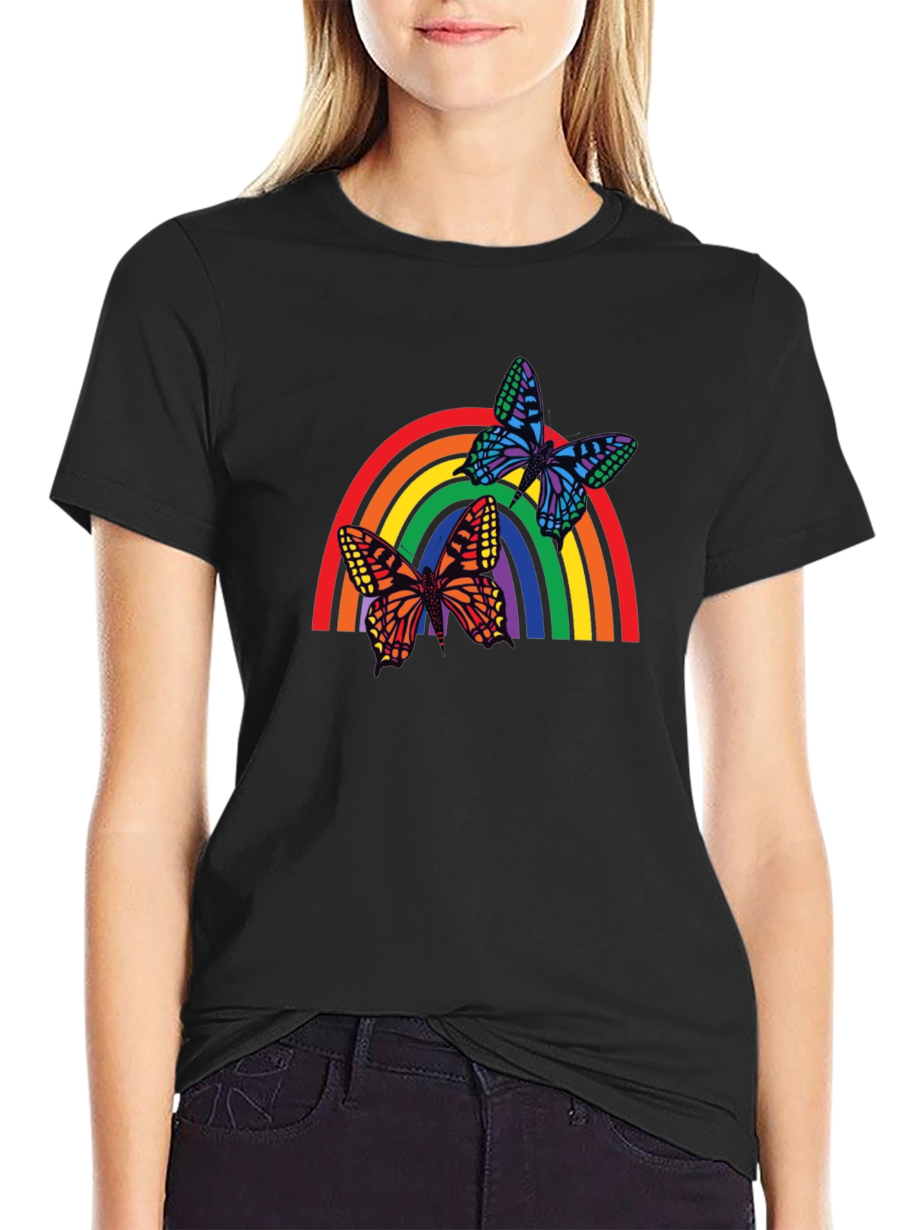 Rainbow Butterfly Graphic T-Shirt - Unisex