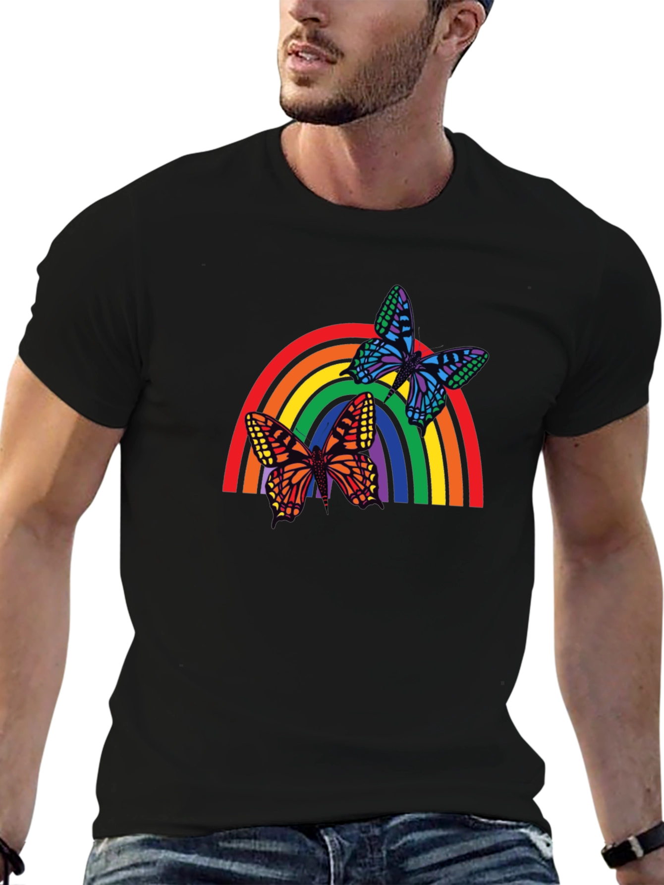 Rainbow Butterfly Graphic T-Shirt - Unisex