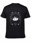 Black Graphic Tee - Snow Tubing Design