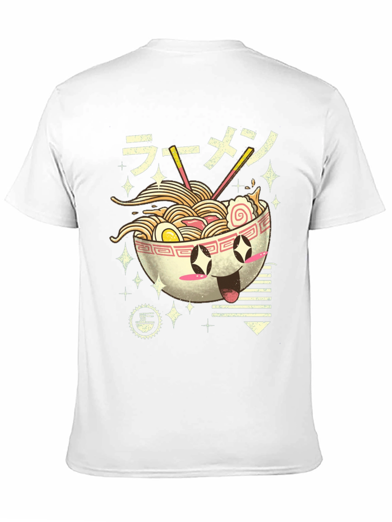 Kawaii Ramen Bowl Graphic Tee - Black