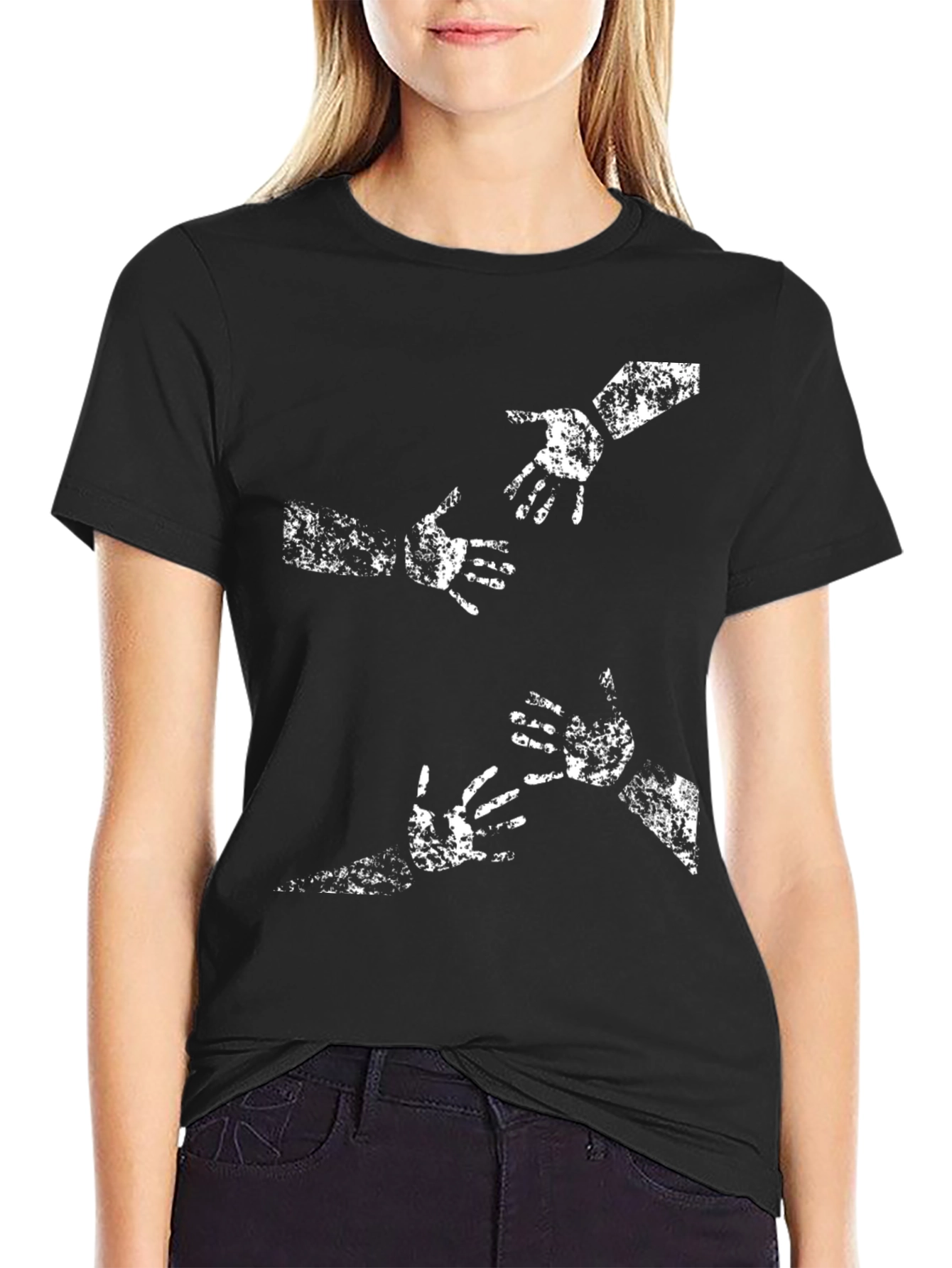 Reach Out Graphic Tee - Soft Cotton Black T-Shirt