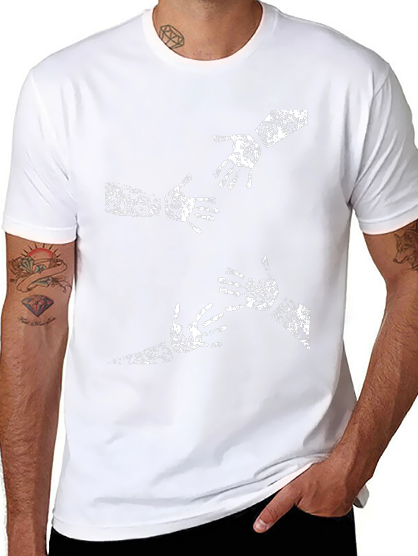 Reach Out Graphic Tee - Soft Cotton Black T-Shirt
