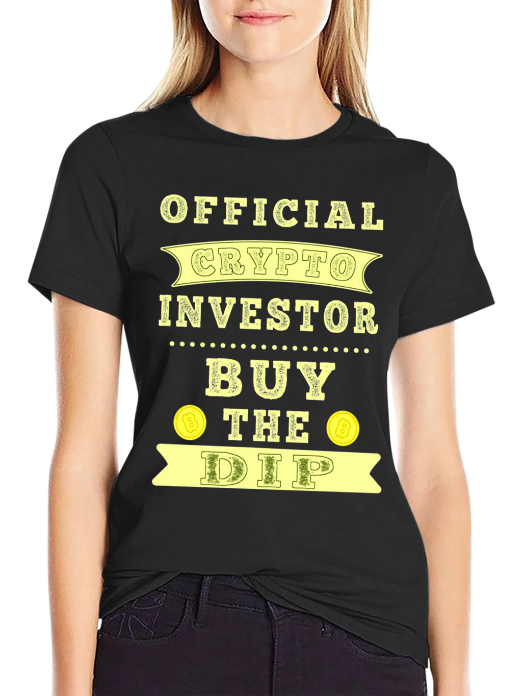 Official Crypto Investor Buy the Dip Black T-Shirt