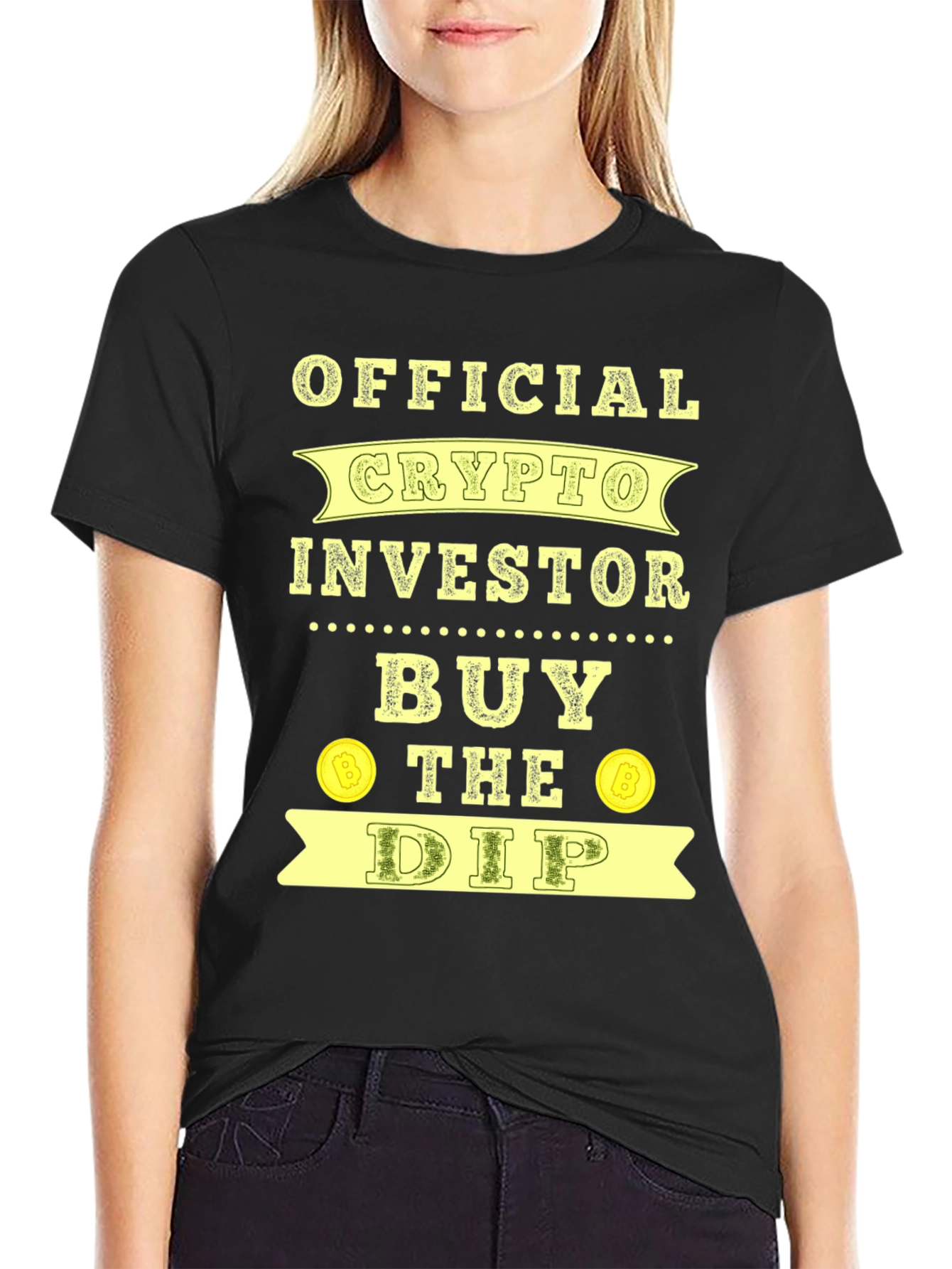 Official Crypto Investor Buy the Dip Black T-Shirt
