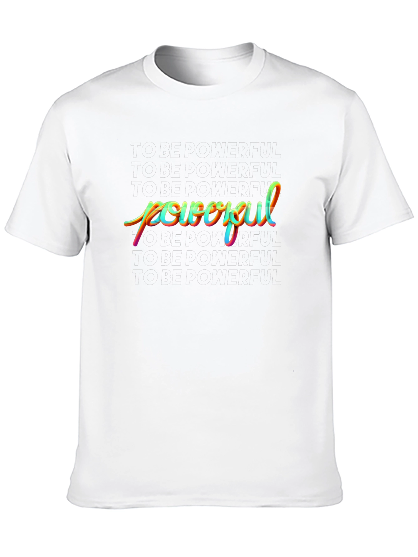 Powerful Rainbow Graphic Black T-Shirt