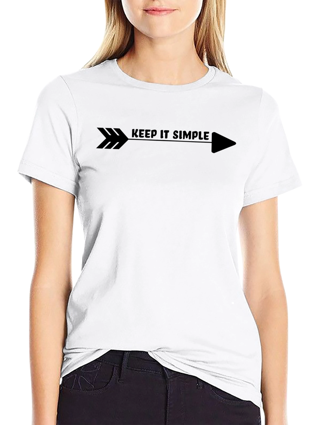 Keep It Simple Arrow Graphic Tee - Black