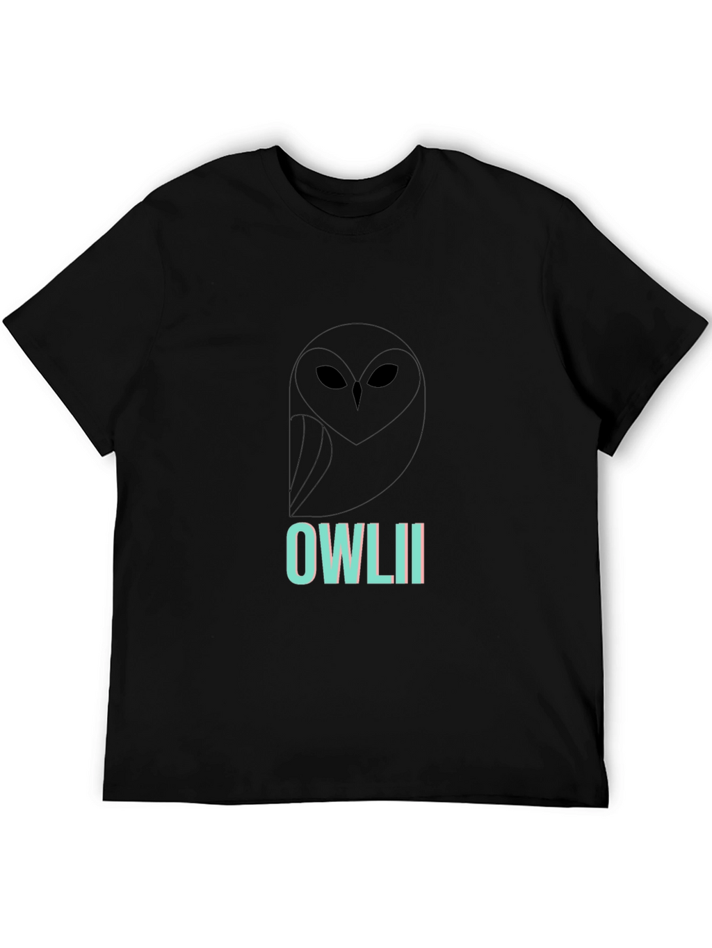Stylish Owl Graphic Print Black T-Shirt