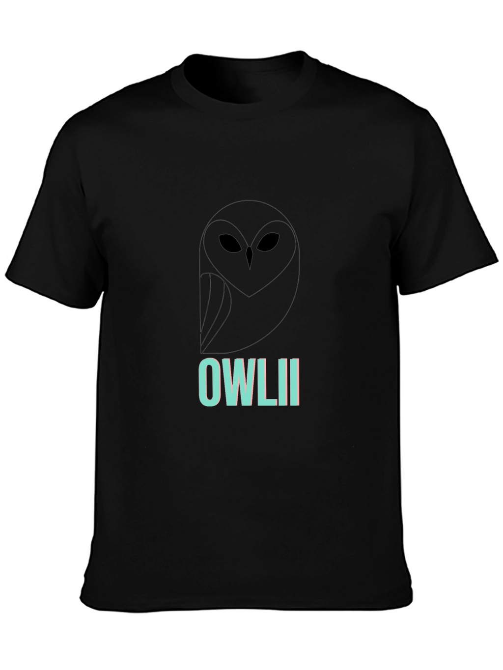 Stylish Owl Graphic Print Black T-Shirt