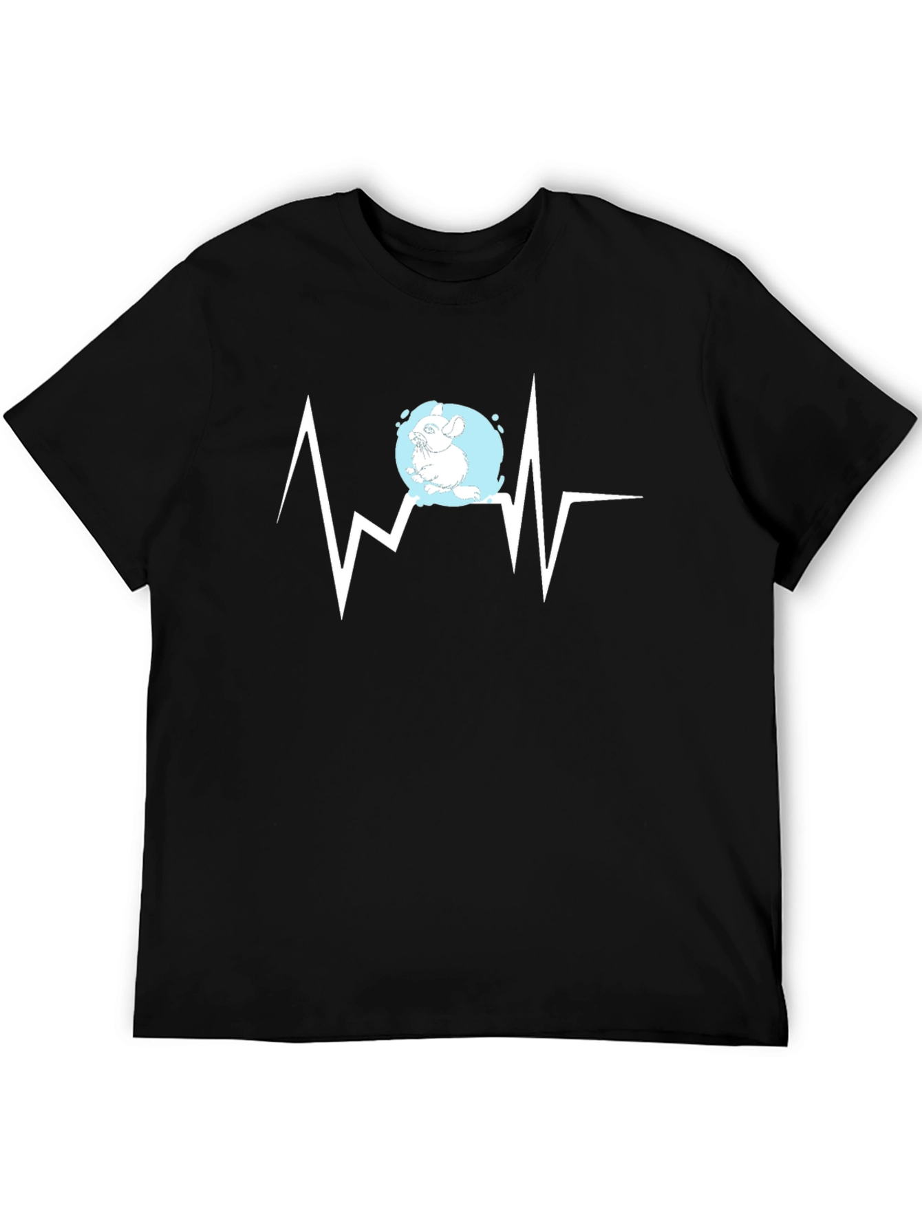 Chinchilla Heartbeat Graphic Tee - Stylish Animal Lover Shirt