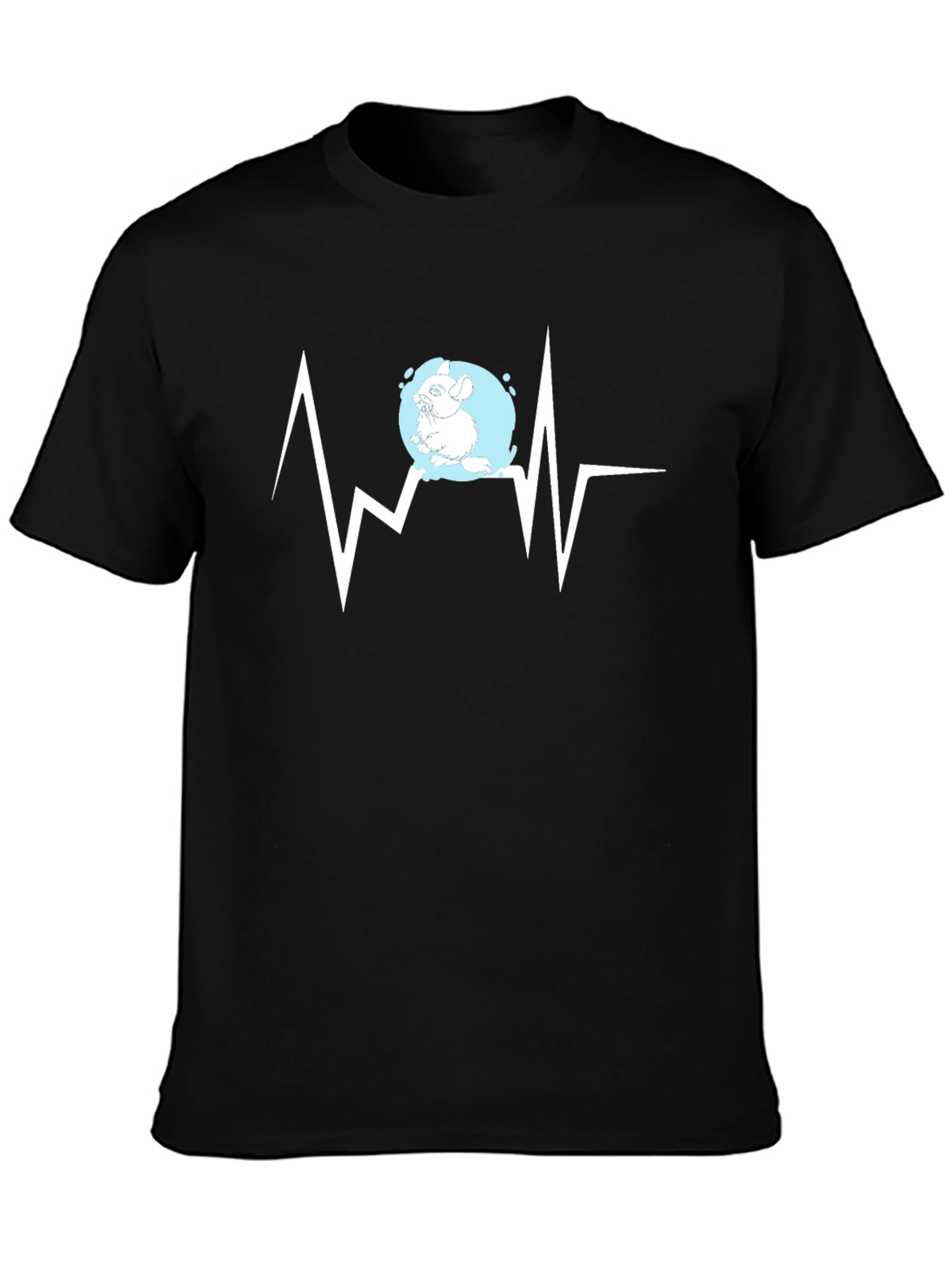 Chinchilla Heartbeat Graphic Tee - Stylish Animal Lover Shirt