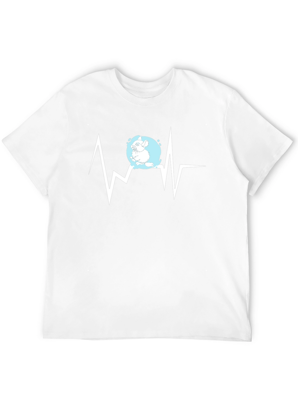 Chinchilla Heartbeat Graphic Tee - Stylish Animal Lover Shirt