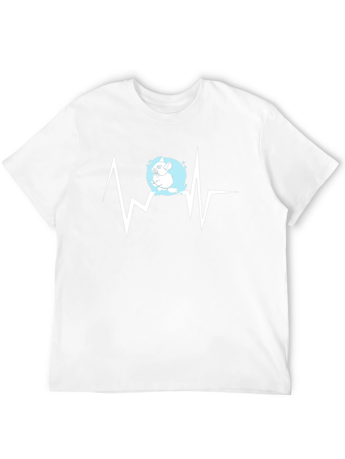 Chinchilla Heartbeat Graphic Tee - Stylish Animal Lover Shirt