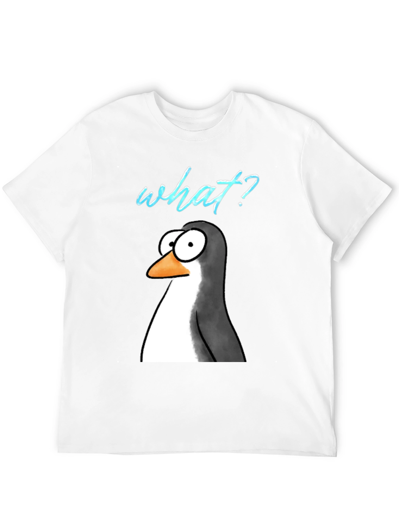 Funny Penguin What? Graphic T-Shirt