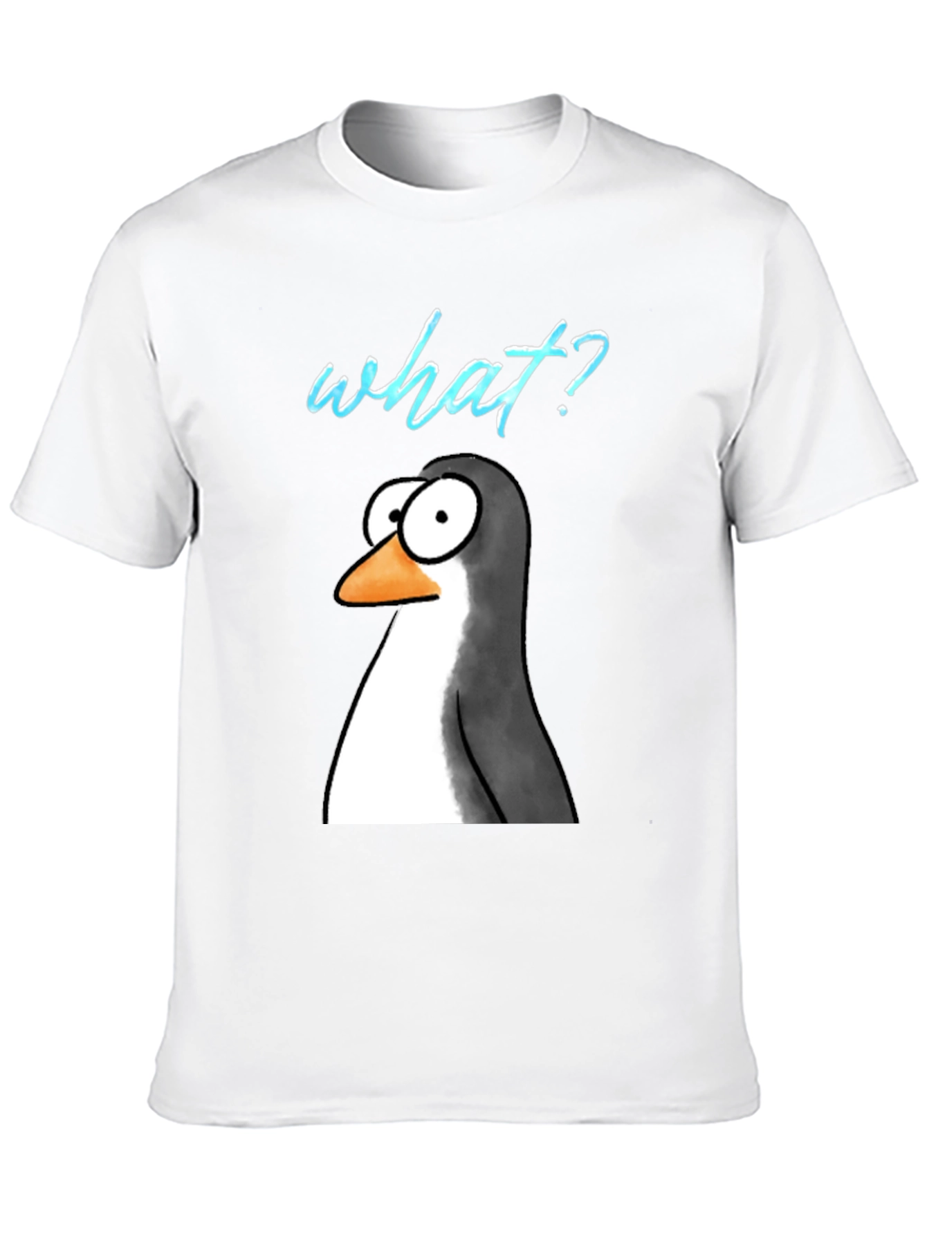 Funny Penguin What? Graphic T-Shirt