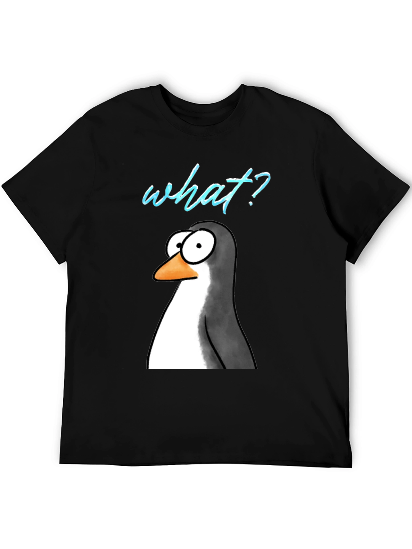 Funny Penguin What? Graphic T-Shirt