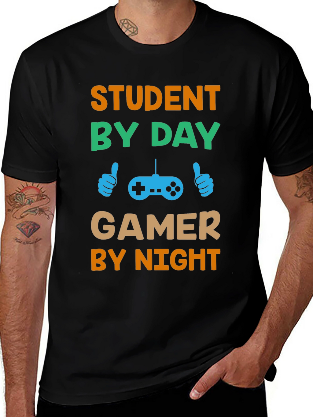 Student by Day Gamer by Night T-Shirt