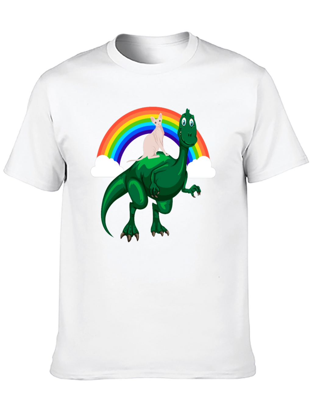 Dino Cat Rainbow T-Shirt