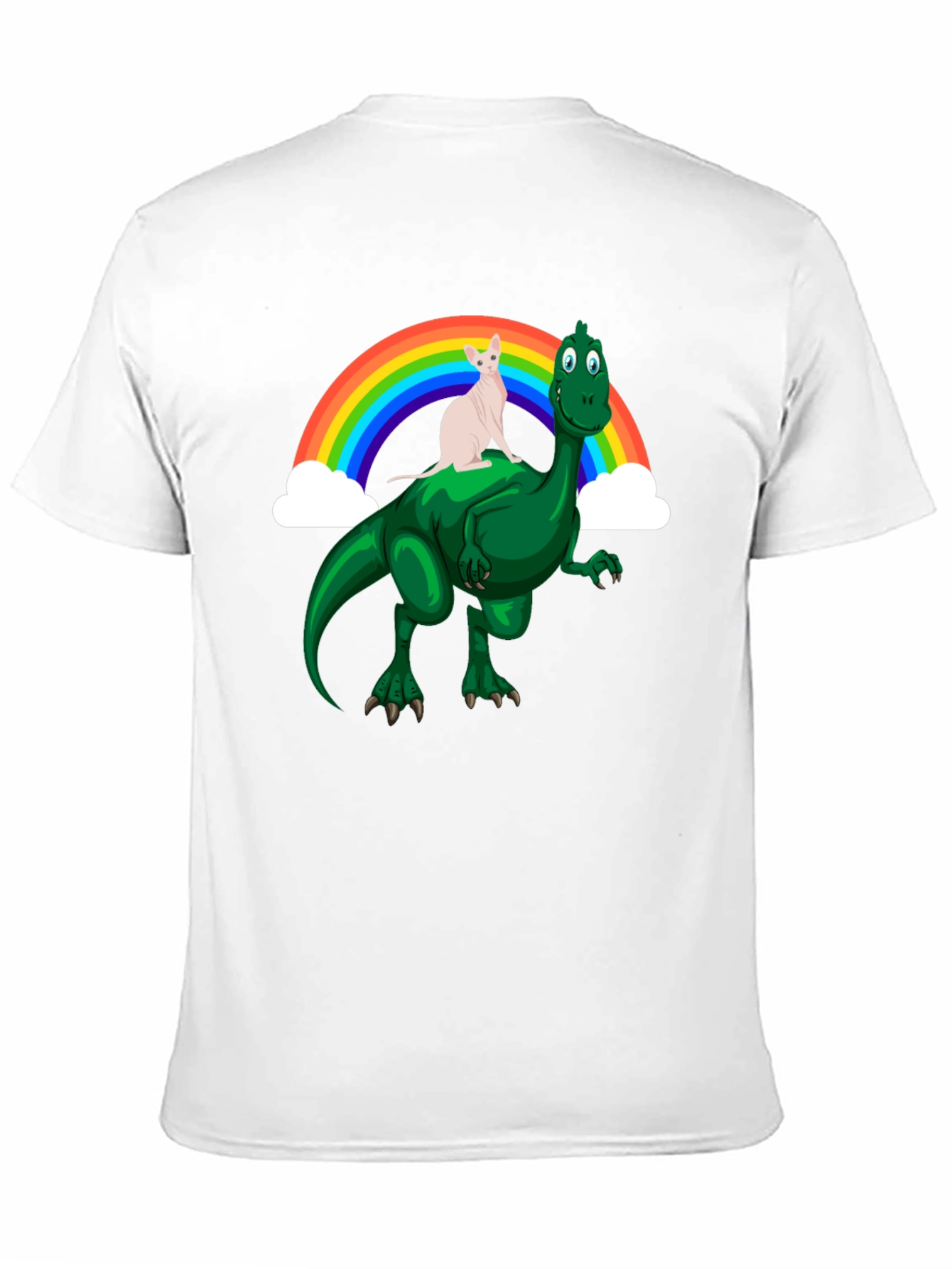 Dino Cat Rainbow T-Shirt