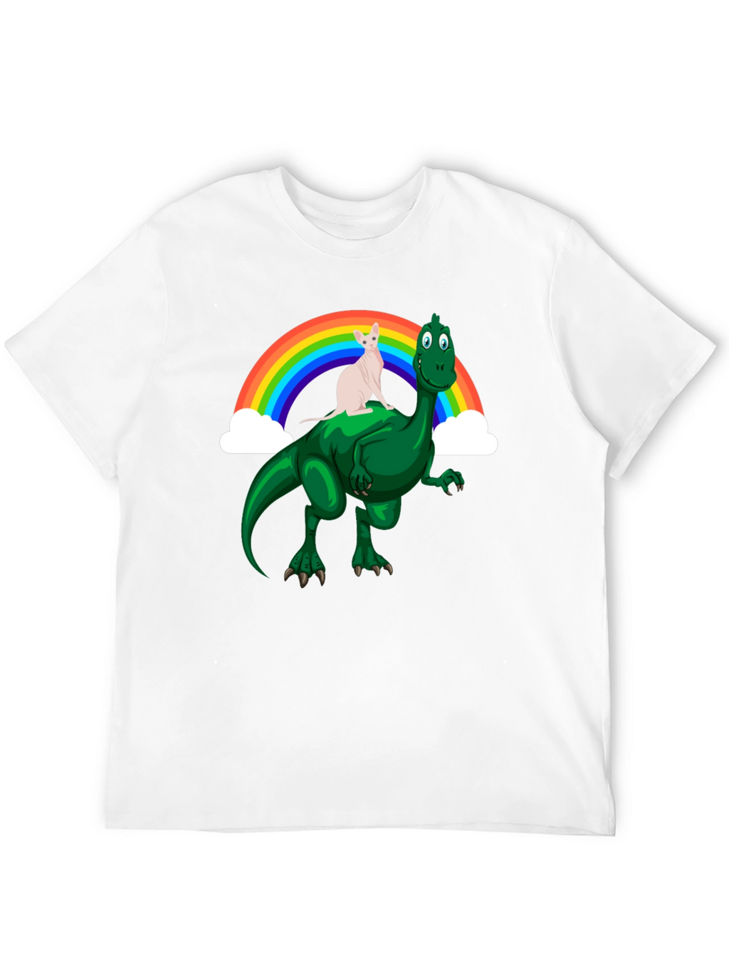 Dino Cat Rainbow T-Shirt