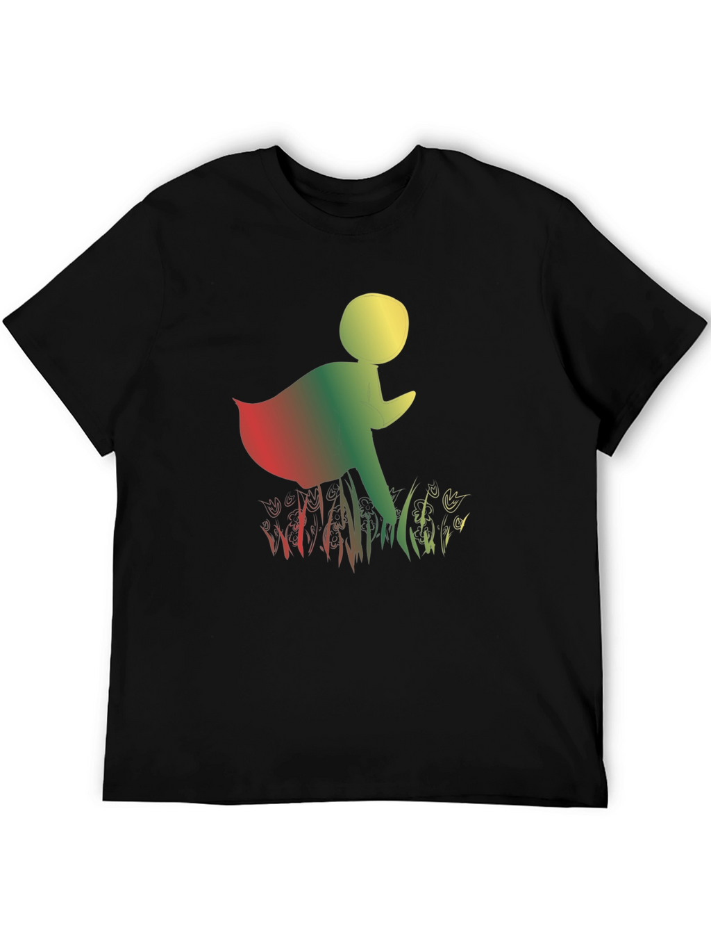 Rasta Walking Man Black T-Shirt