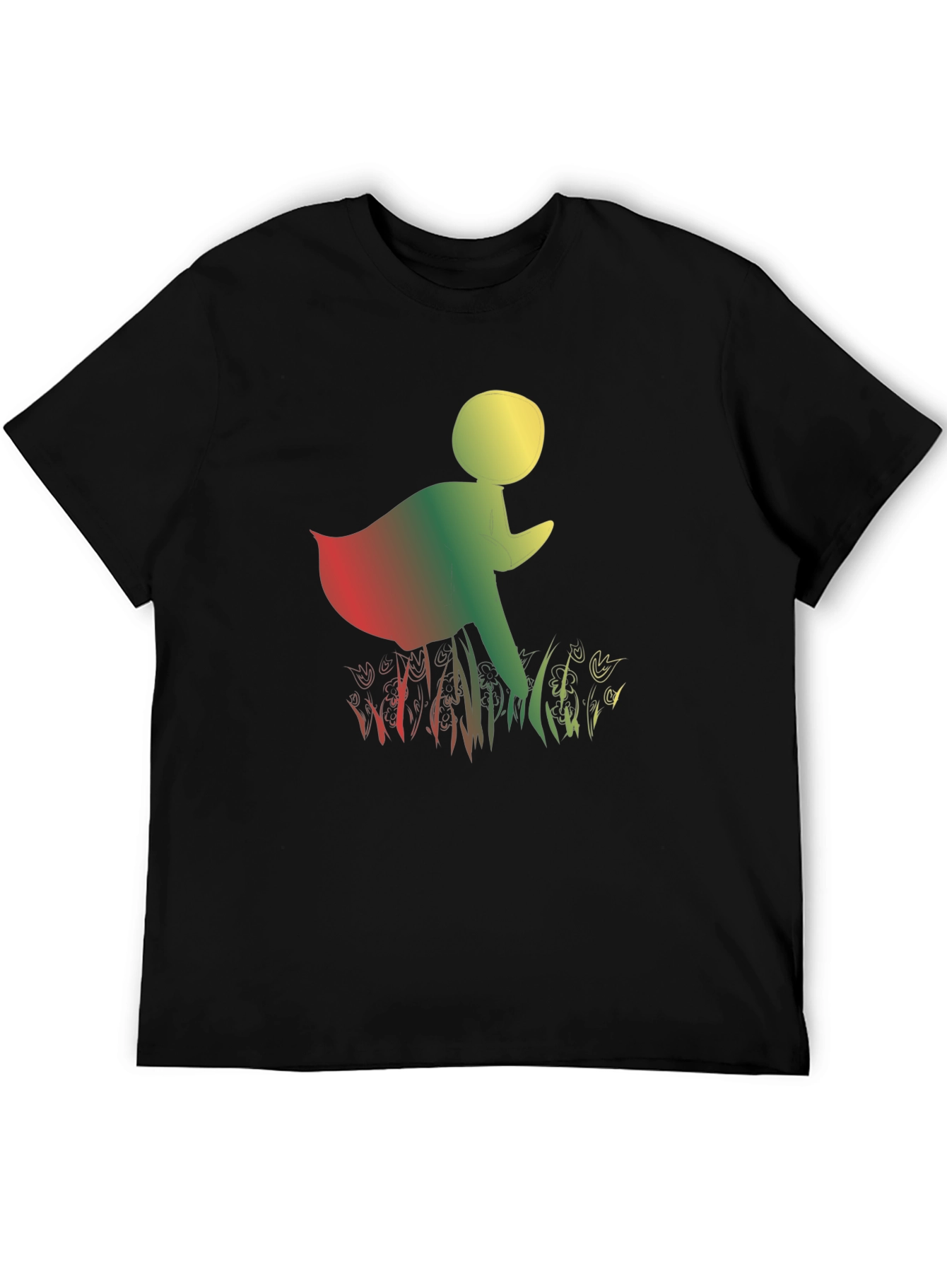 Rasta Walking Man Black T-Shirt