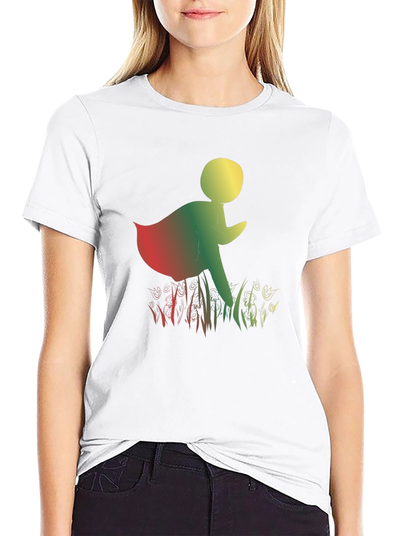 Rasta Walking Man Black T-Shirt