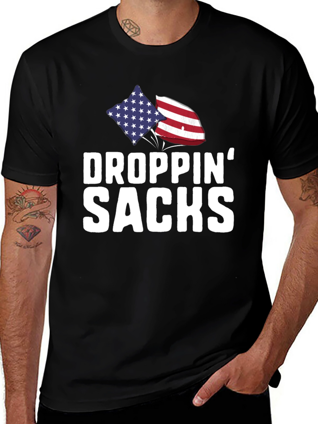 Droppin Sacks Patriotic T-Shirt