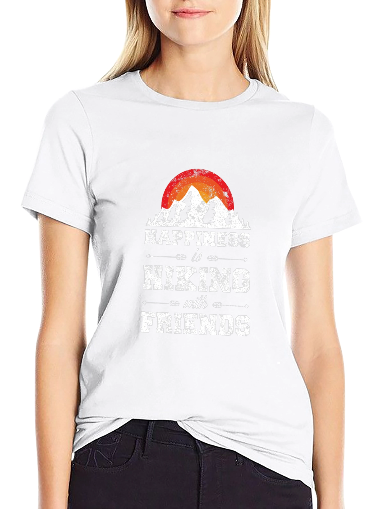 Happiness is Hiking with Friends Graphic Tee