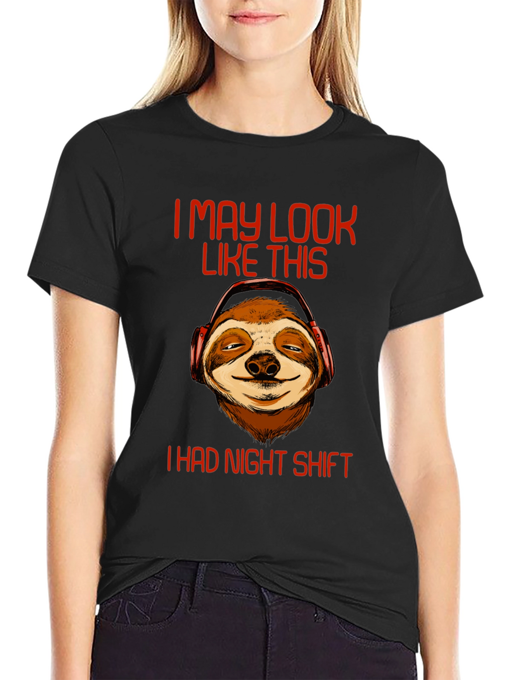 Night Shift Sloth T-Shirt - Funny Graphic Tee