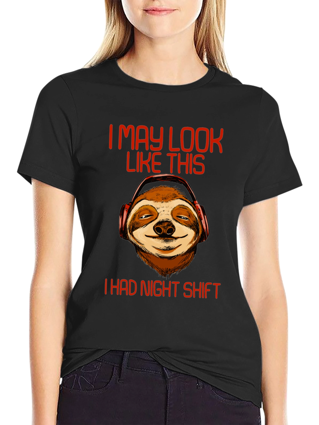 Night Shift Sloth T-Shirt - Funny Graphic Tee