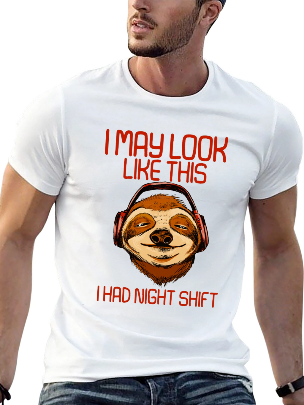 Night Shift Sloth T-Shirt - Funny Graphic Tee