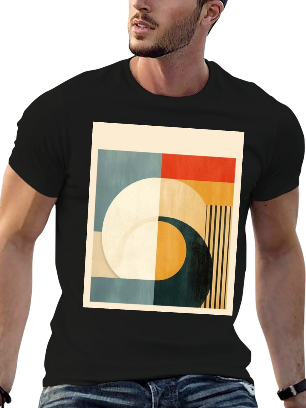 Geometric Art Black T-Shirt