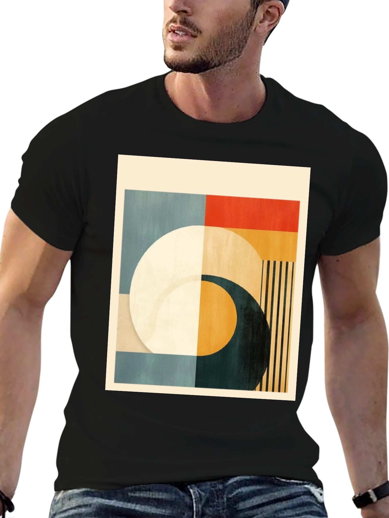 Geometric Art Black T-Shirt