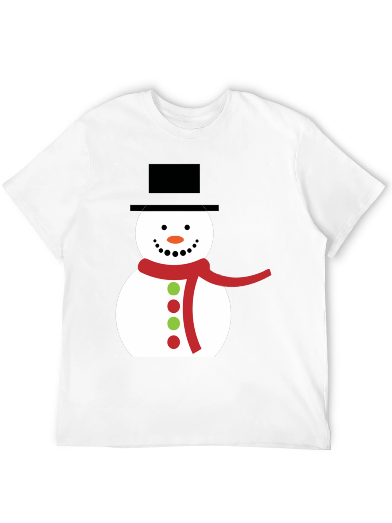 Festive Snowman Graphic Tee - Holiday Apparel