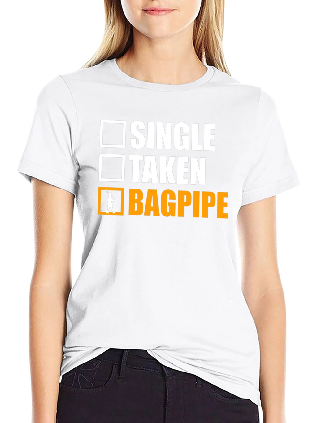 Single Taken Bagpipe T-Shirt Musician Humor
