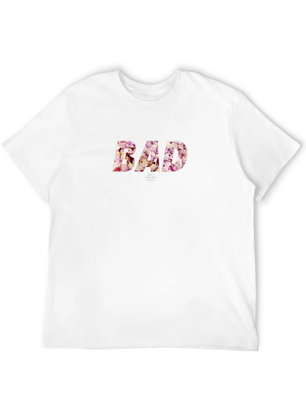 Floral BAD Graphic Print Mens T-Shirt