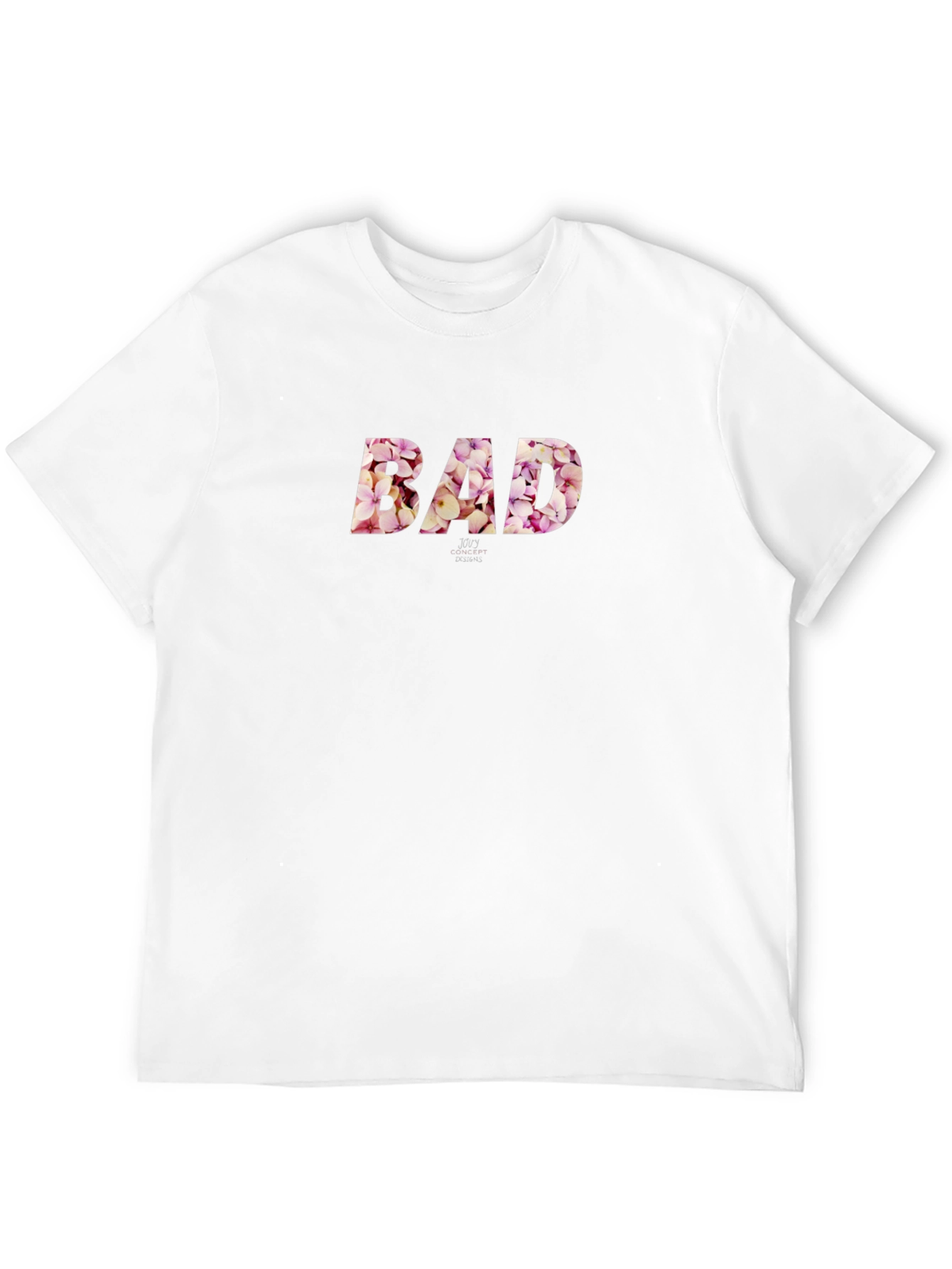 Floral BAD Graphic Print Mens T-Shirt